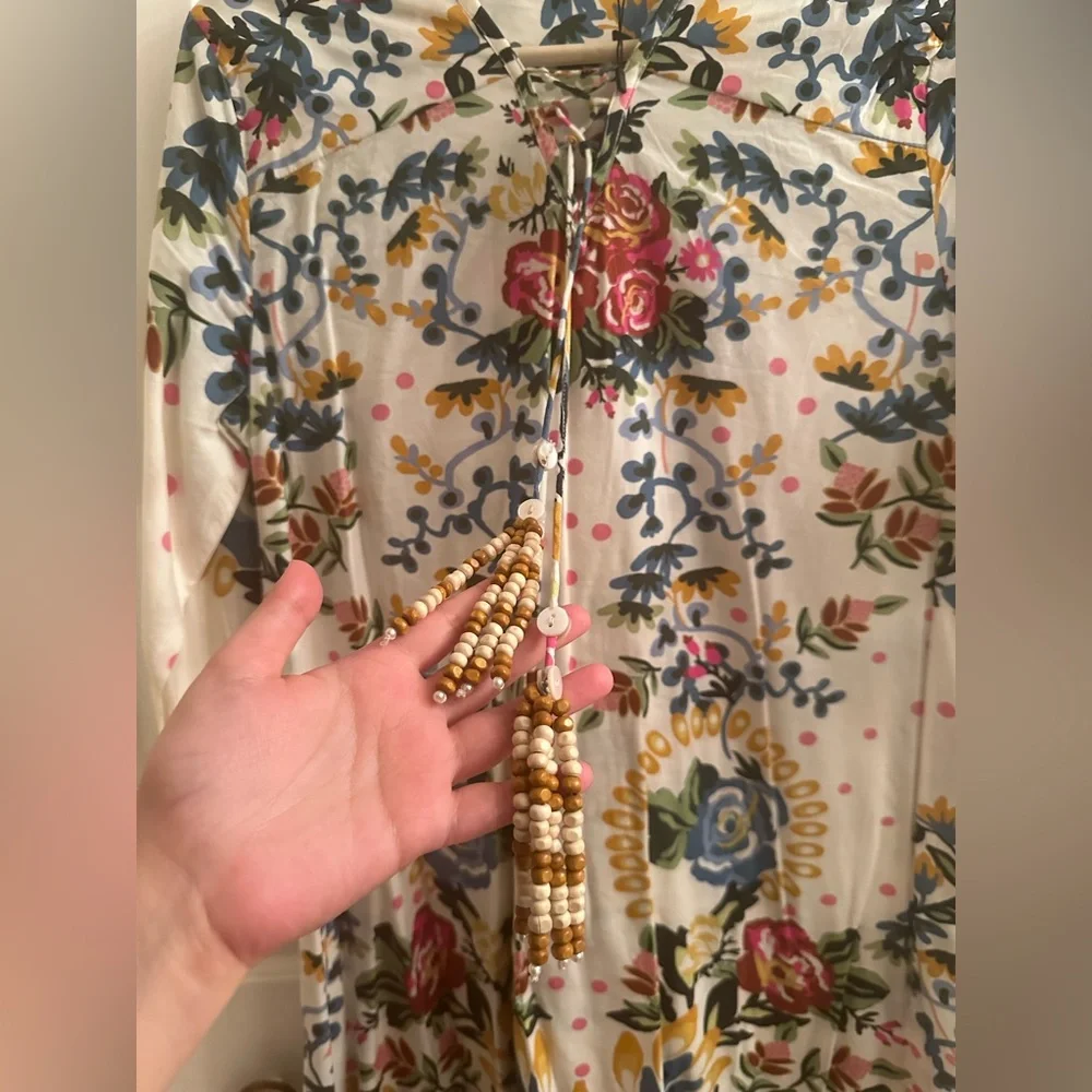 NWOT Khaadi Floral Tiered Cotton-Blend Maxi Dress. Size XS can fit up to a S._5